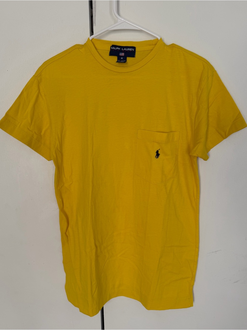 Ralph Lauren Men’s Yellow Crewneck Pocket Tee P20